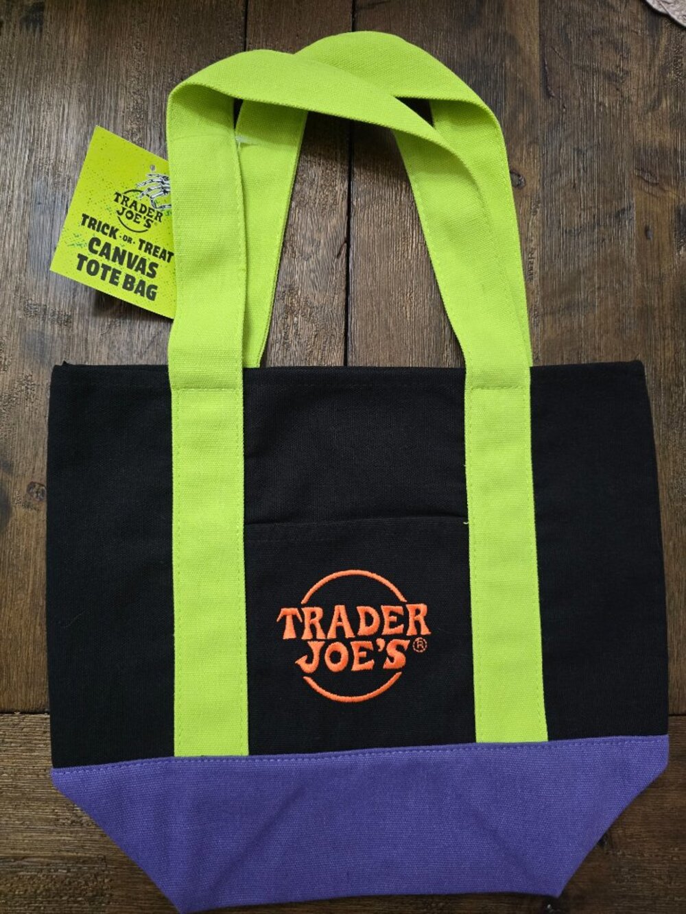 Trader Joe's Mini Halloween Trick-or-Treat Canvas Tote Bag — NWT